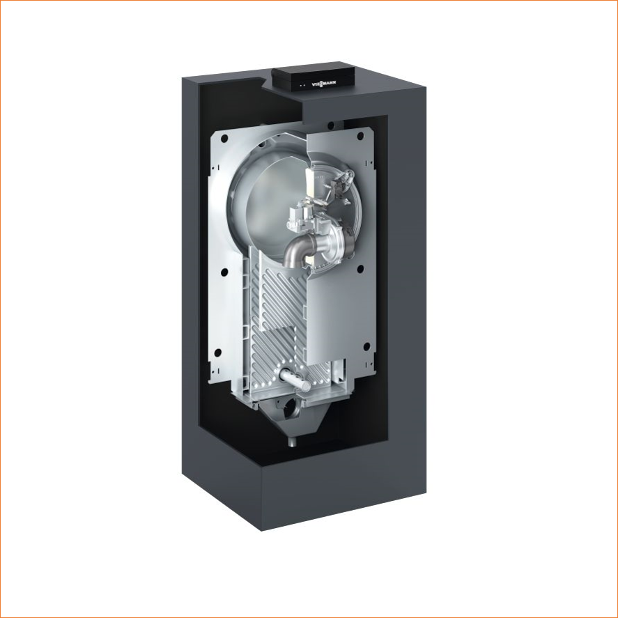 Viessmann Paket Vitocrossal 300 CU3A 13 kW o. Mis. m. VC 100-V CVAA 160l vitographite