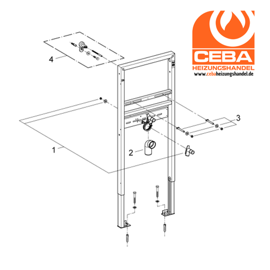 Grohe Waschtisch-Trageelement Rapid-SL NEU f.Einlochbatterie BH 1130mm