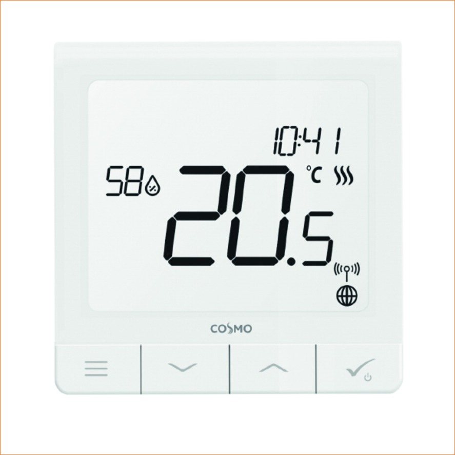 COSMO Superflacher Raumthermostat 230V UP Digital-programmierbar