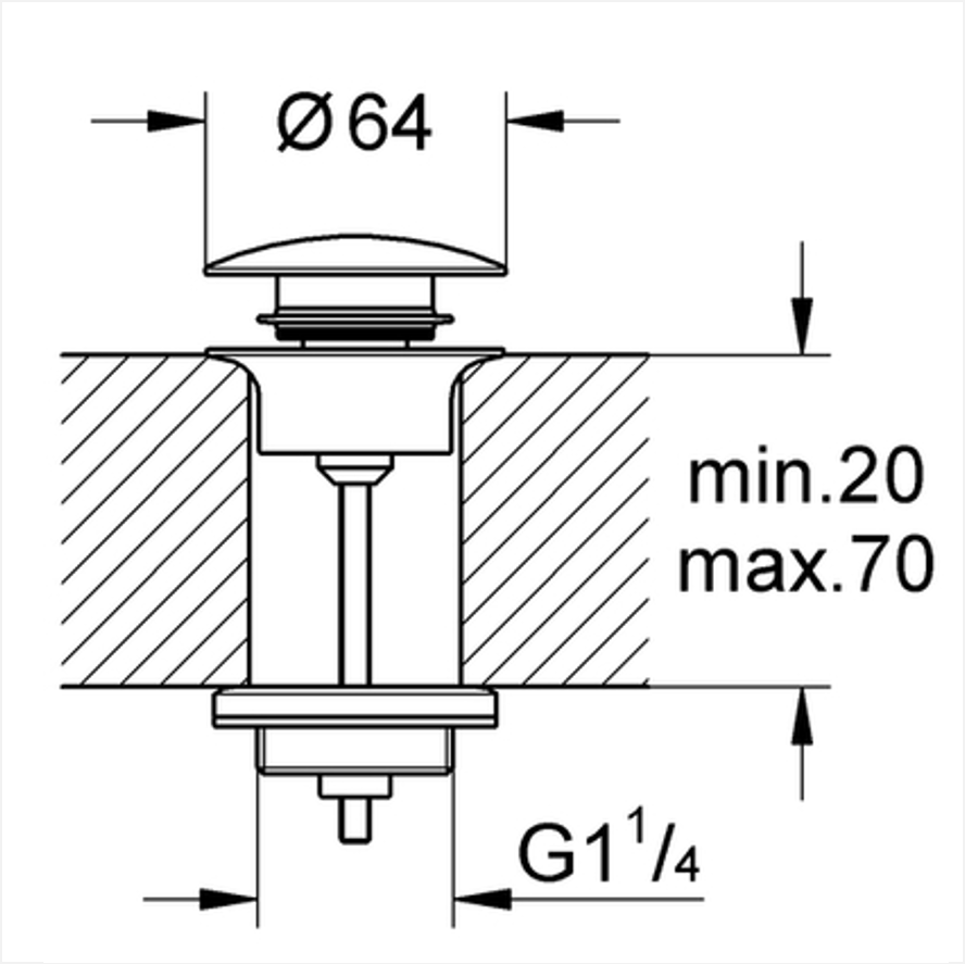 Grohe 65807000 Ablaufgarnitur, verchromt