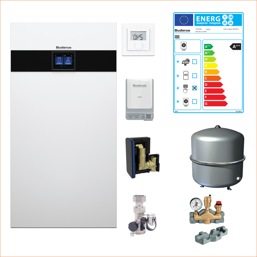 Buderus Logaplus WSW186i E3 WSW186i-12, RC100H, MX400