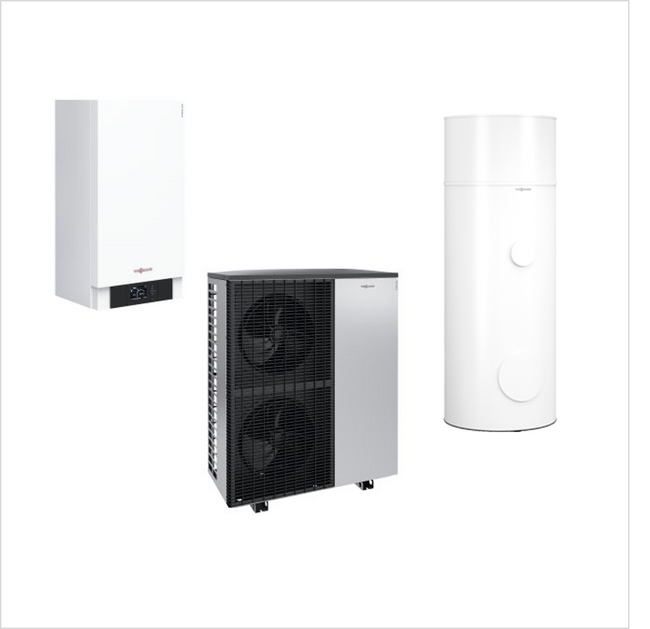 Viessmann Vitocal 200-S AWB-E-AC 201.D10 – Luft/Wasser-Wärmepumpen-Paket mit Speicher & Zubehör