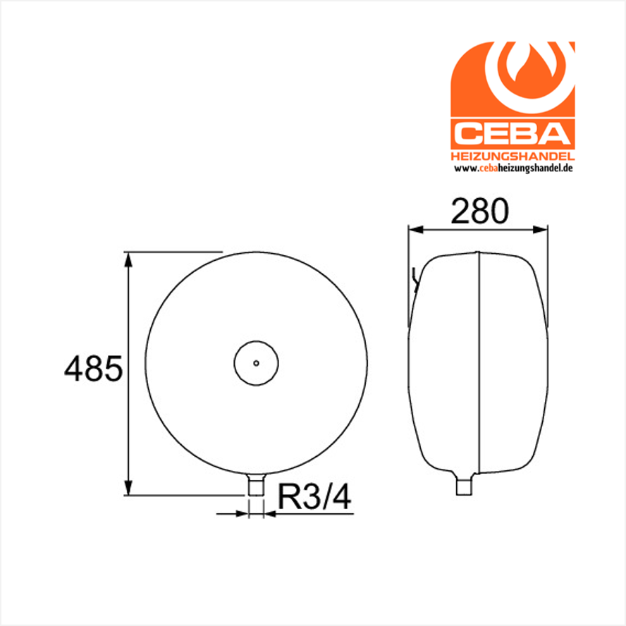 IMI Pneumatex SD 35.3 Druckausdehnungsgefäss Statico Diskusform 70-120 3bar 35 L