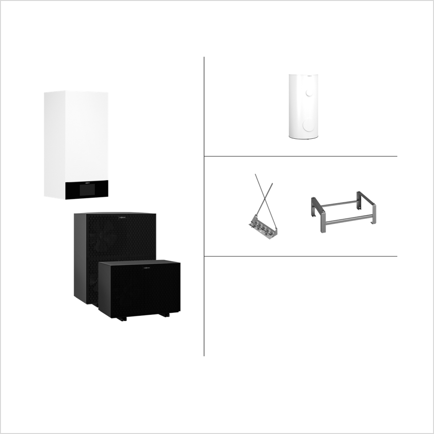 Viessmann Paket Vitocal 250-A AWO-E-AC 251.A13 mit Vitocell 100-V, CVWC 250 l