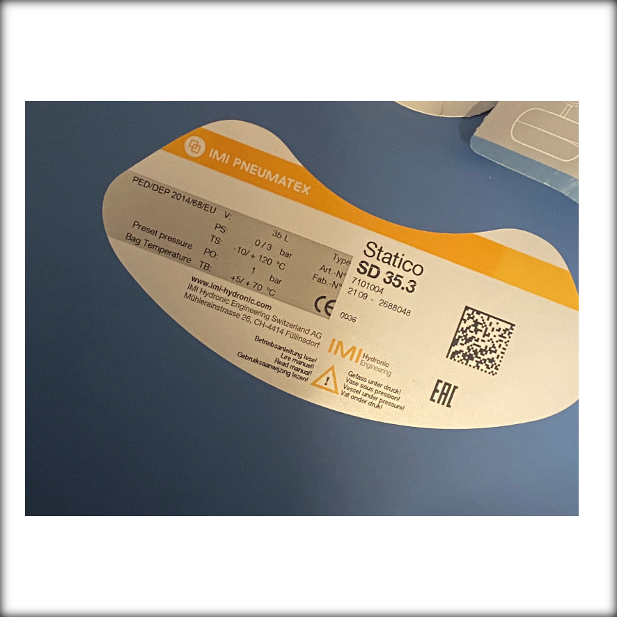 IMI Pneumatex SD 35.3 Druckausdehnungsgefäss Statico Diskusform 70-120 3bar 35 L