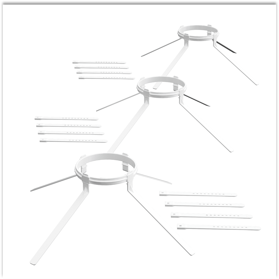 Buderus 7738113135 Abstandhalter d:125-d:200 (Set 3 Stück) – Original Buderus Abgassystem-Zubehör