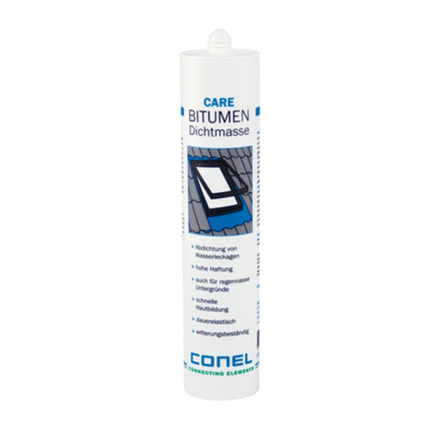 CARE Bitumendichtmasse schwarz zur Abdichtung v.Wasserleckagen 310ml CONEL