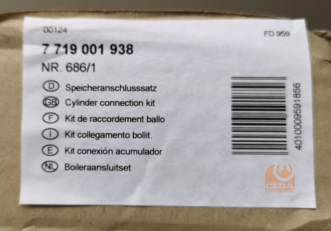 Junkers Installationssatz Nr. 686/1, Auf-/ Unterputz