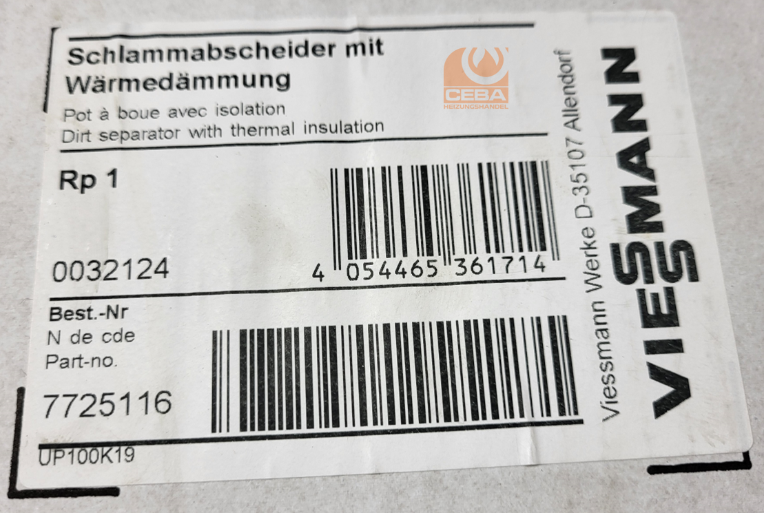 Viessmann Schlammabscheider Rp1 m.Wärmedämmung