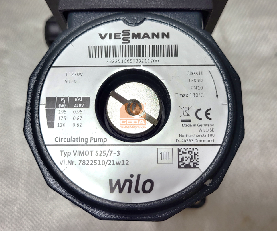 Viessmann Umwälzpumpenmotor VIMOT S 25/7-3 - Artikelnummer: 7822510